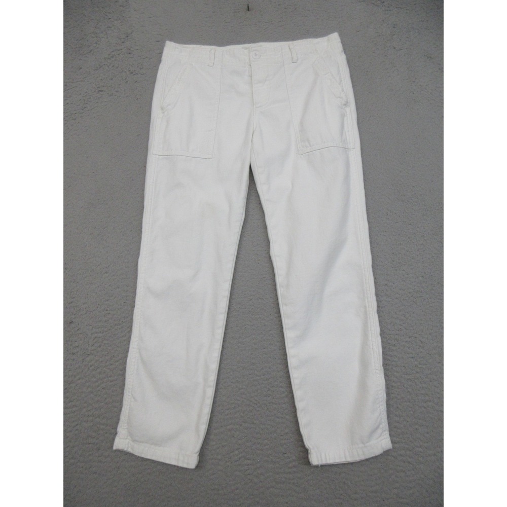 American Eagle Utility Chino Pants Womens 4 White Cotton Coastal Grandma Preppy